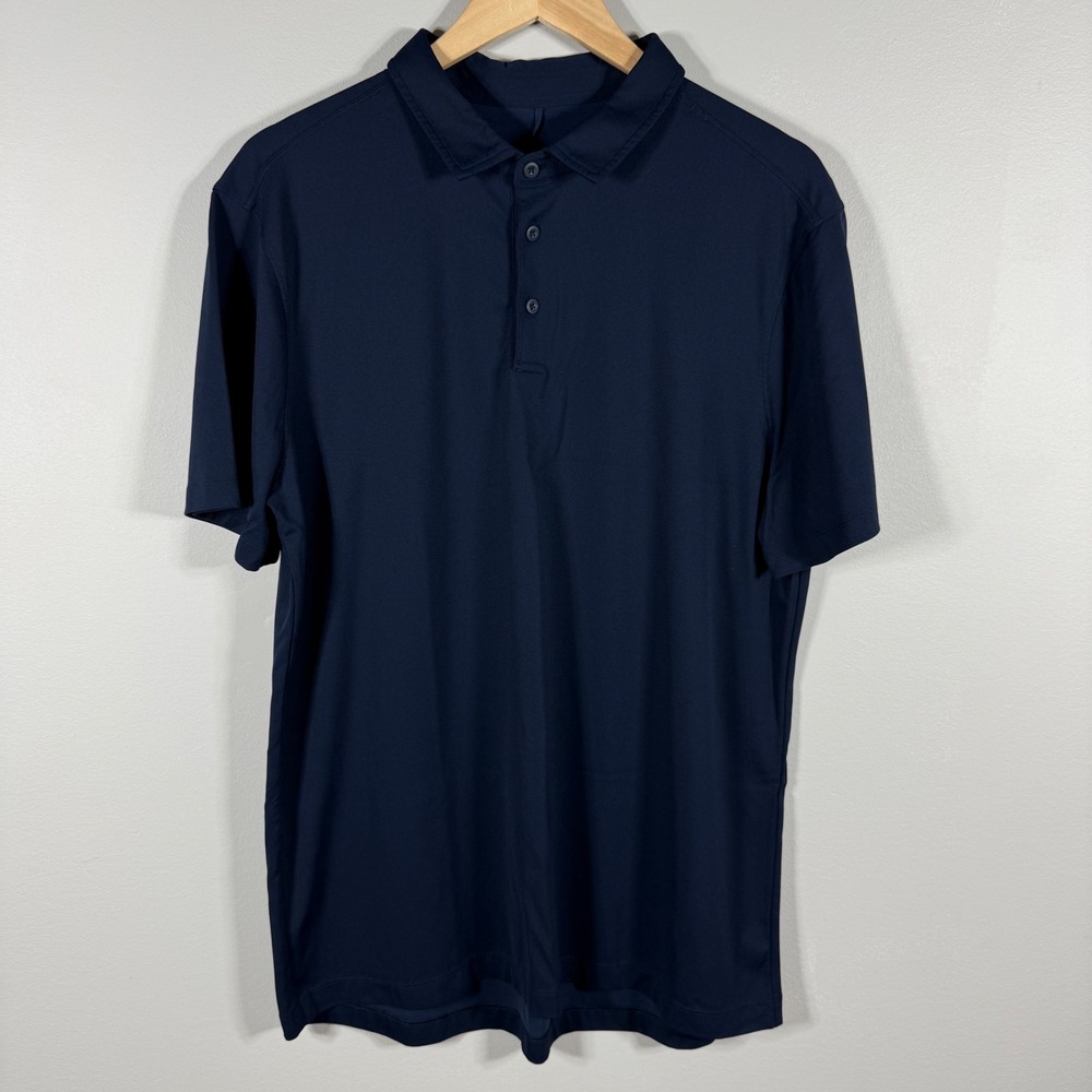 Lululemon Evolution Polo Shirt Navy Blue - Size Large